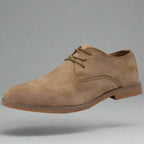 Men's Suede Oxford Shoes with Lace-Up Fit and Rubber Sole