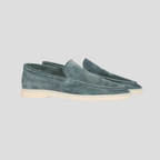 Men's Suede Loafers, Slip-On with Hidden Elastic and Low Heel