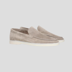 Men's Suede Loafers, Slip-On with Hidden Elastic and Low Heel