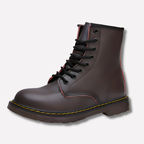 Women's Classic Lace-Up Boots with Low Heel and Sturdy Sole