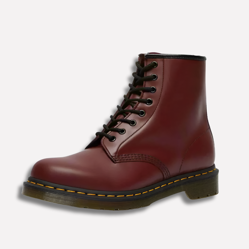 Women's Classic Lace-Up Boots with Low Heel and Sturdy Sole