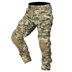 Men's Cargo Work Trousers with Removable Knee Pads