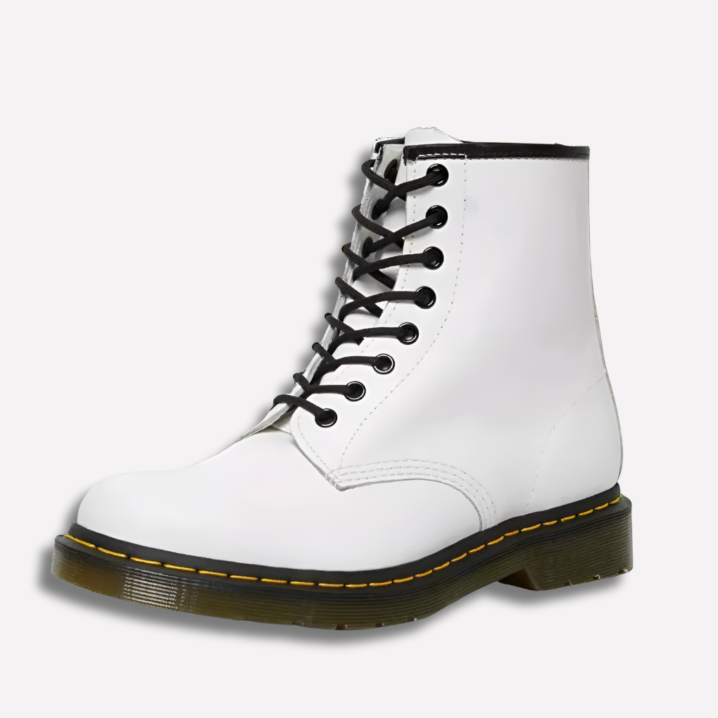 Women's Classic Lace-Up Boots with Low Heel and Sturdy Sole