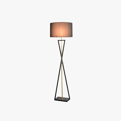 Baines Tripod Floor Lamp, Black & Flaxen, L 158CM