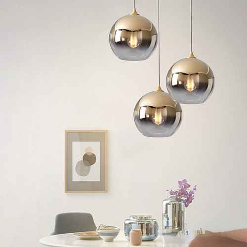Brina Frosted Balloon Pendant Light Gradient