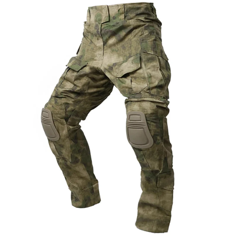 Men's Cargo Work Trousers with Removable Knee Pads