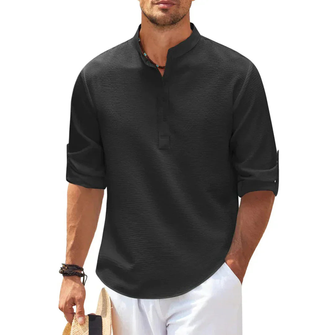 Men's Casual Button-Down Shirt with a Regular Comfort Fit