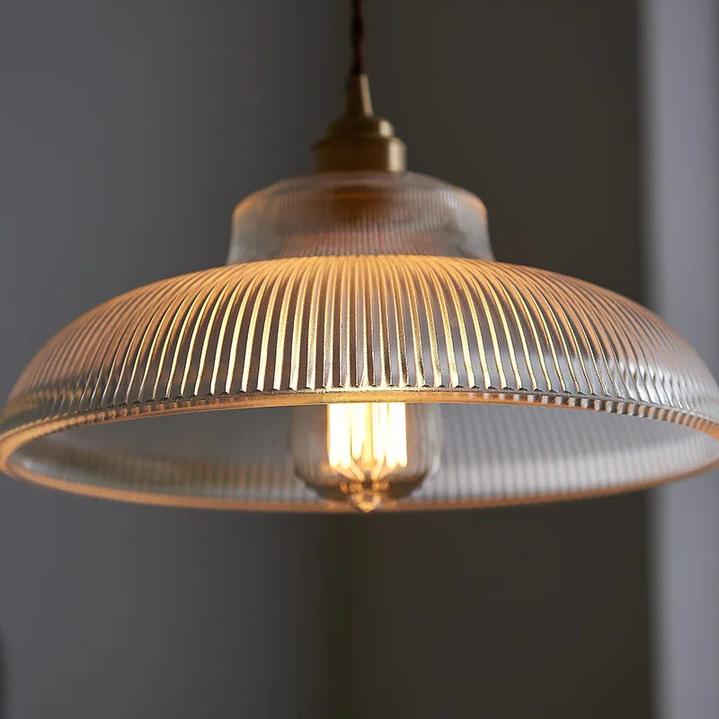 Vintage Glass Pendant Light Green