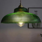 Vintage Glass Pendant Light Green