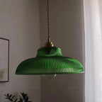 Vintage Glass Pendant Light Green