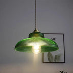 Vintage Glass Pendant Light Green