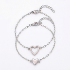 Bracelet Adjustable Heart Chain Matching Couple Jewelry