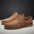 Men's Suede Oxford Shoes with Lace-Up Fit and Rubber Sole