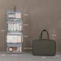 Hanging Toiletry Bag with Multiple Compartments, Waterproof