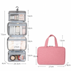 Hanging Toiletry Bag with Multiple Compartments, Waterproof