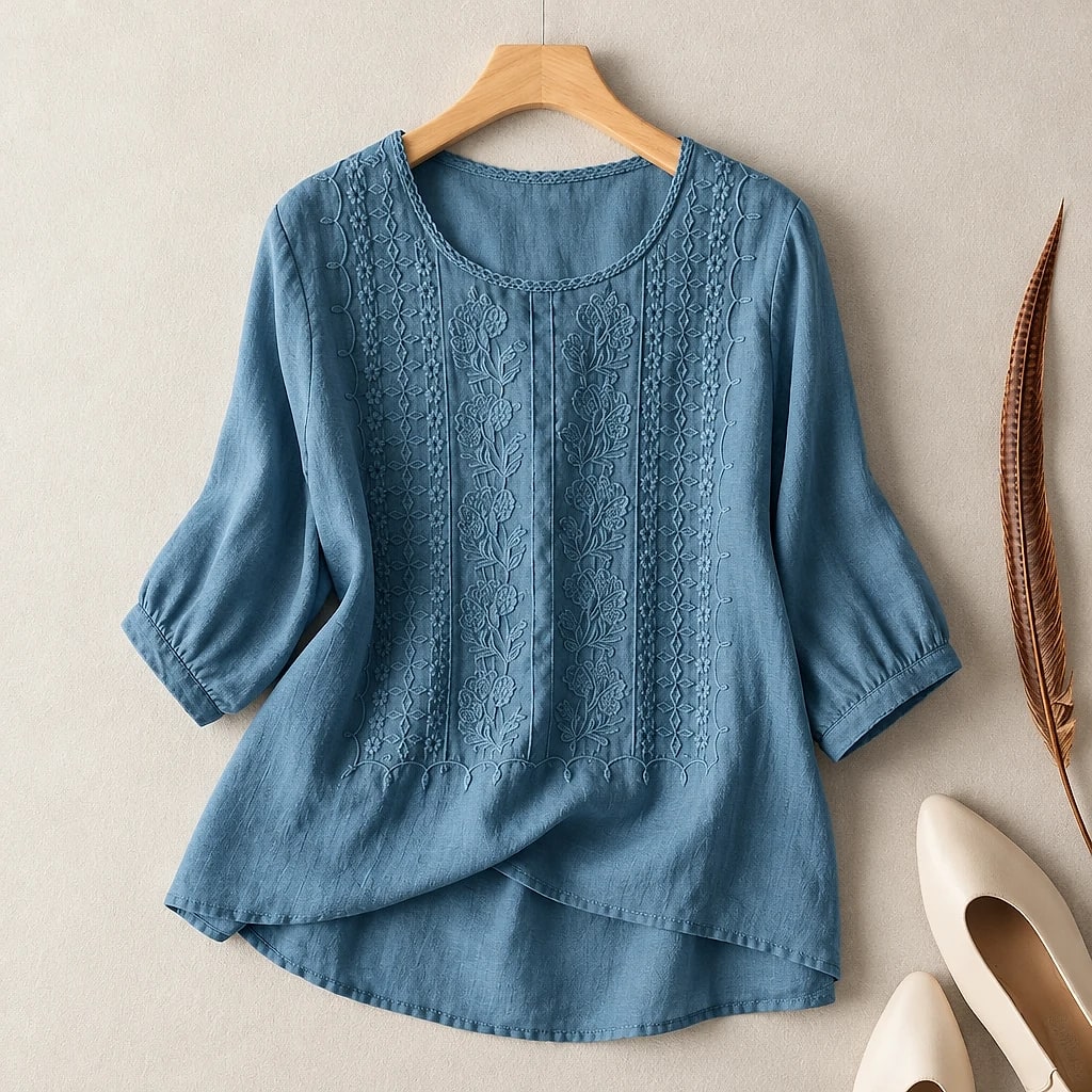 Aurelise – Embroidered Relaxed Blouse