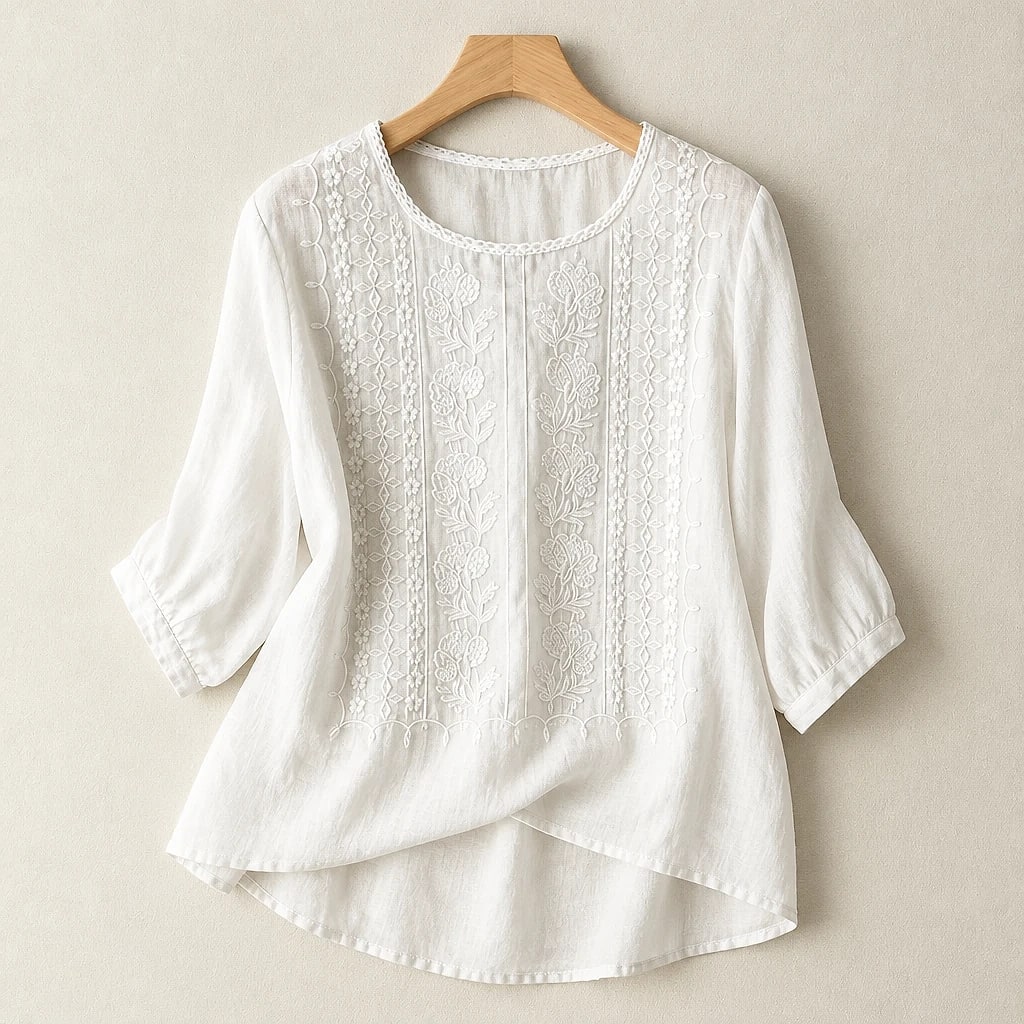 Aurelise – Embroidered Relaxed Blouse