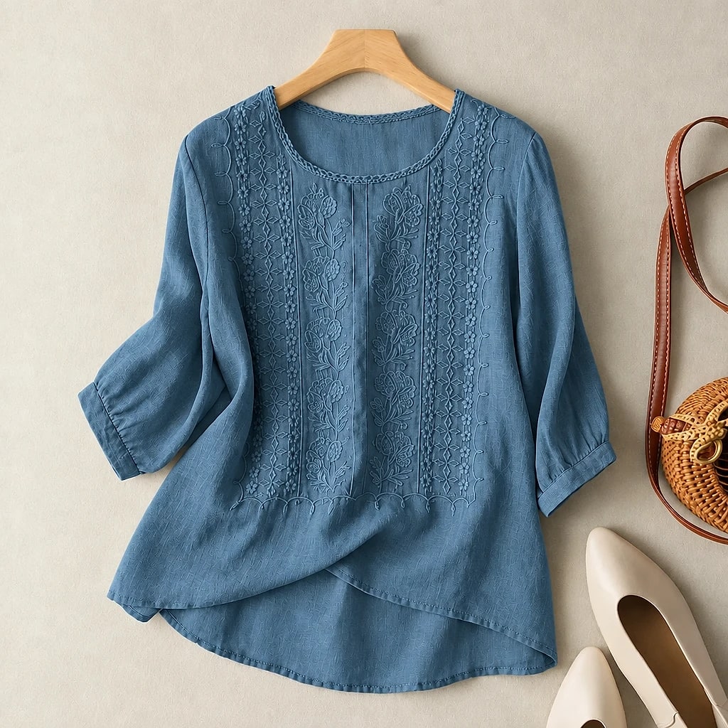 Aurelise – Embroidered Relaxed Blouse