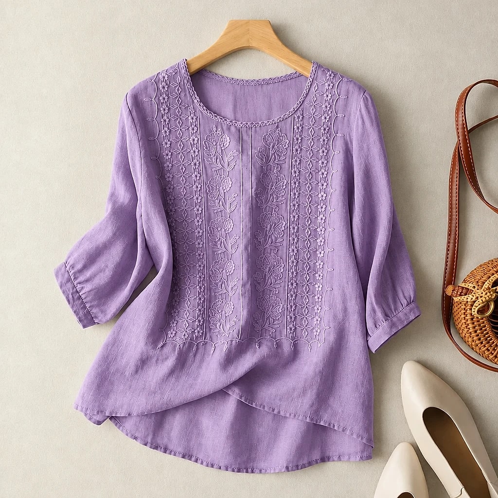 Aurelise – Embroidered Relaxed Blouse