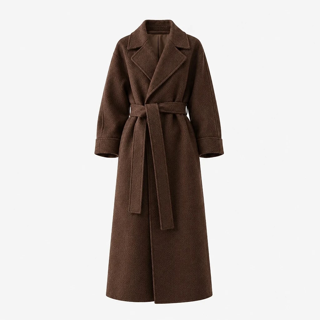 Caith – Elegant Belted Long Coat