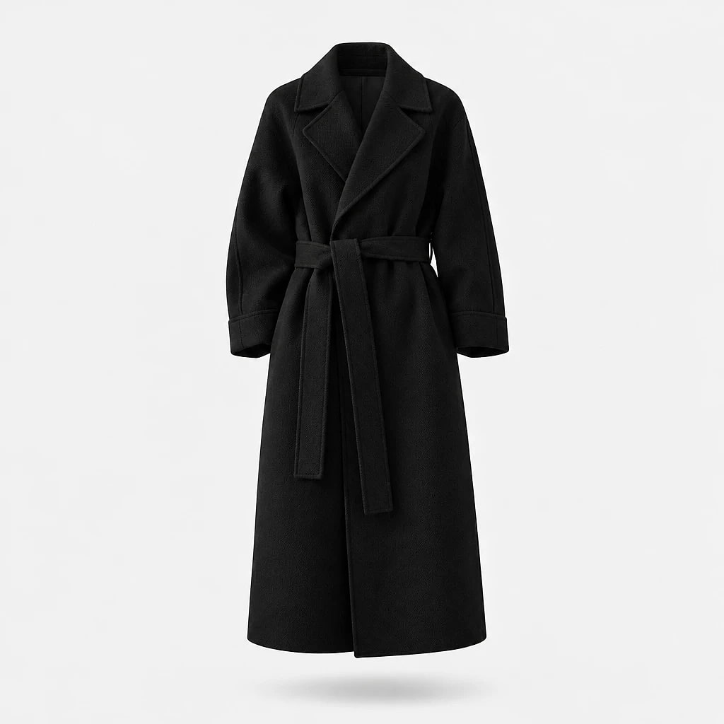 Caith – Elegant Belted Long Coat