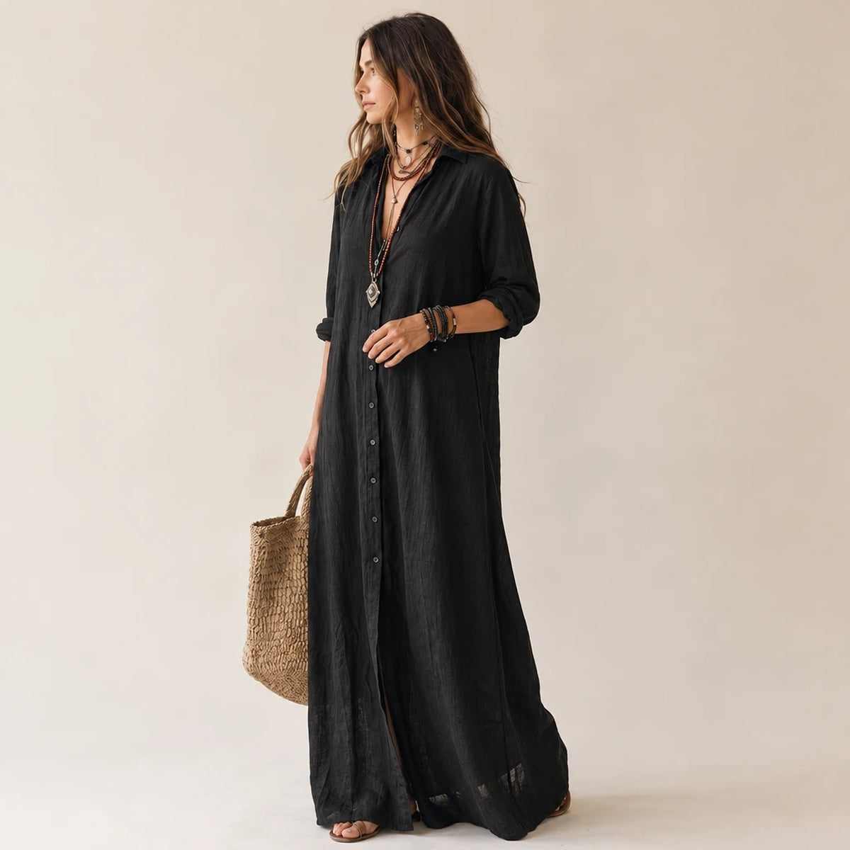 Darleigh – Shirt Maxi Dress