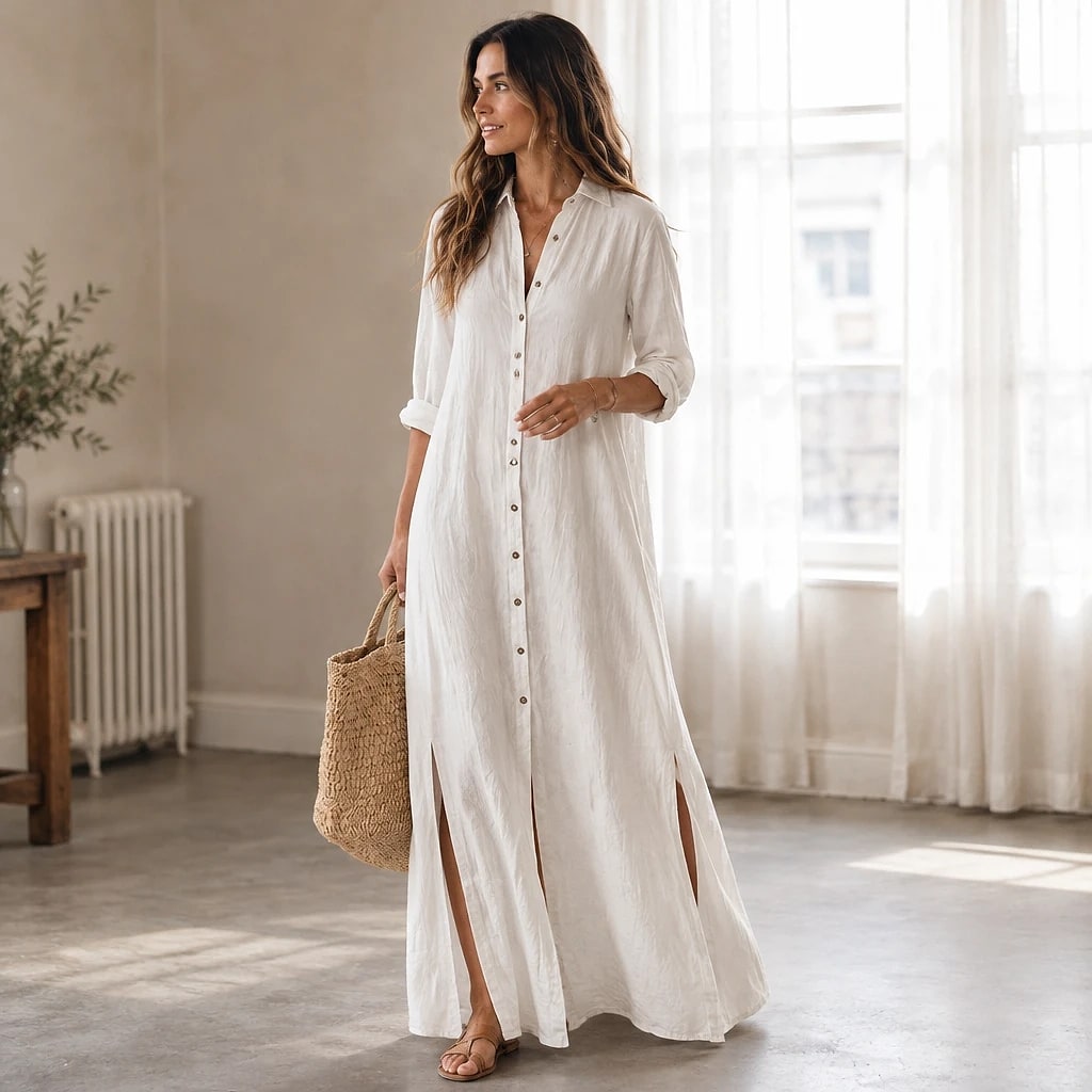 Darleigh – Shirt Maxi Dress