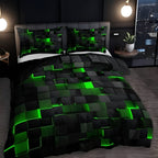 Cotton Sateen Bedding Set with Duvet Cover and Two Pillowcases