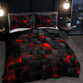 Cotton Sateen Bedding Set with Duvet Cover and Two Pillowcases