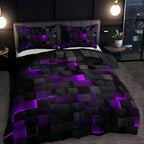 Cotton Sateen Bedding Set with Duvet Cover and Two Pillowcases