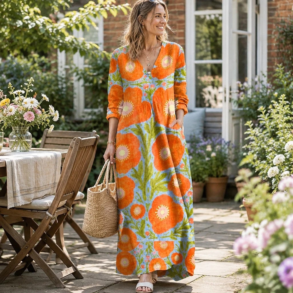 Florwen – Enchanted Floral Maxi Dress