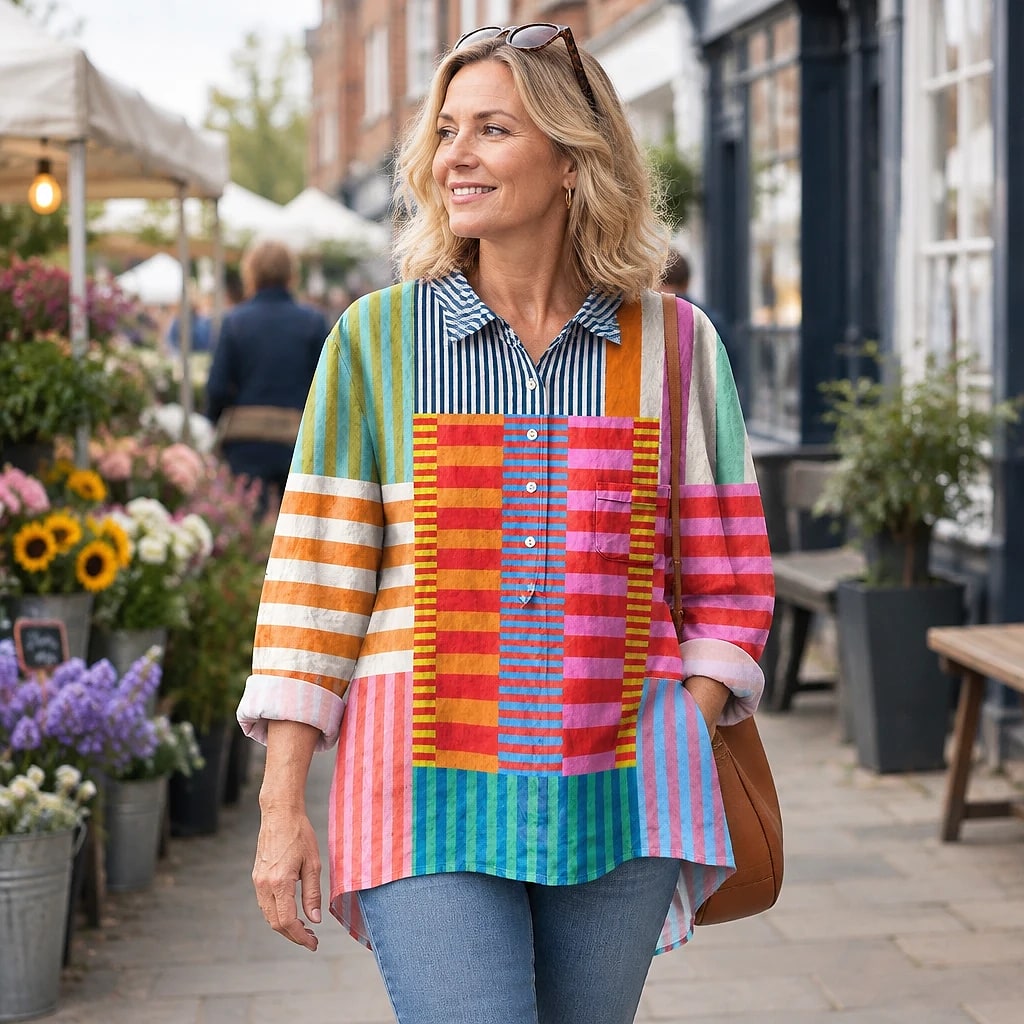 Halcyon – Colour Block Stripe Shirt