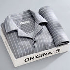 Men's Button-Up Pyjamas, Two-Piece Shirt and Trouser Set
