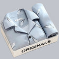 Men's Button-Up Pyjamas, Two-Piece Shirt and Trouser Set