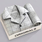 Men's Button-Up Pyjamas, Two-Piece Shirt and Trouser Set