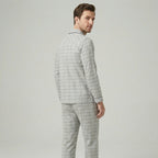 Men's Button-Up Pyjamas, Two-Piece Shirt and Trouser Set