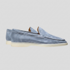 Men's Suede Loafers, Slip-On with Hidden Elastic and Low Heel