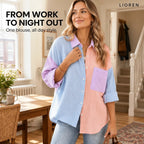 Juniver – Colour Block Blouse