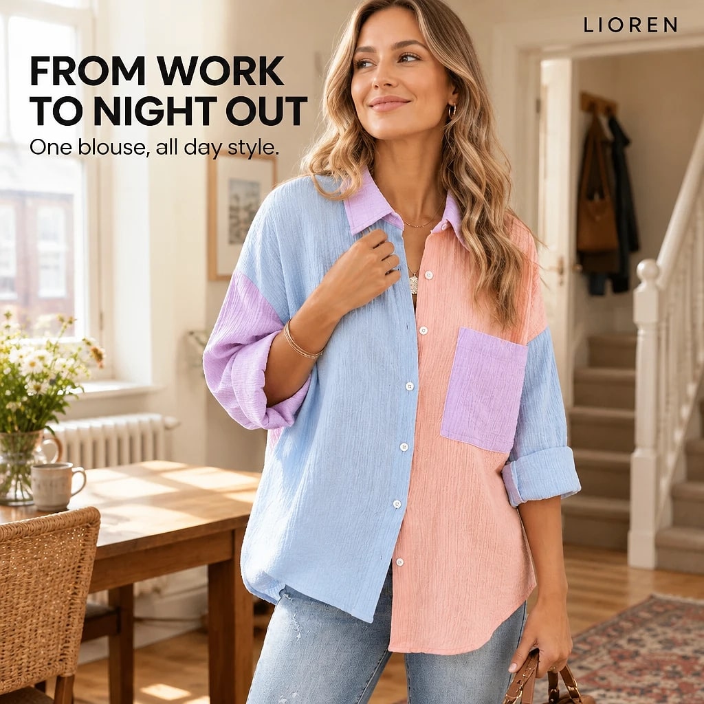 Juniver – Colour Block Blouse