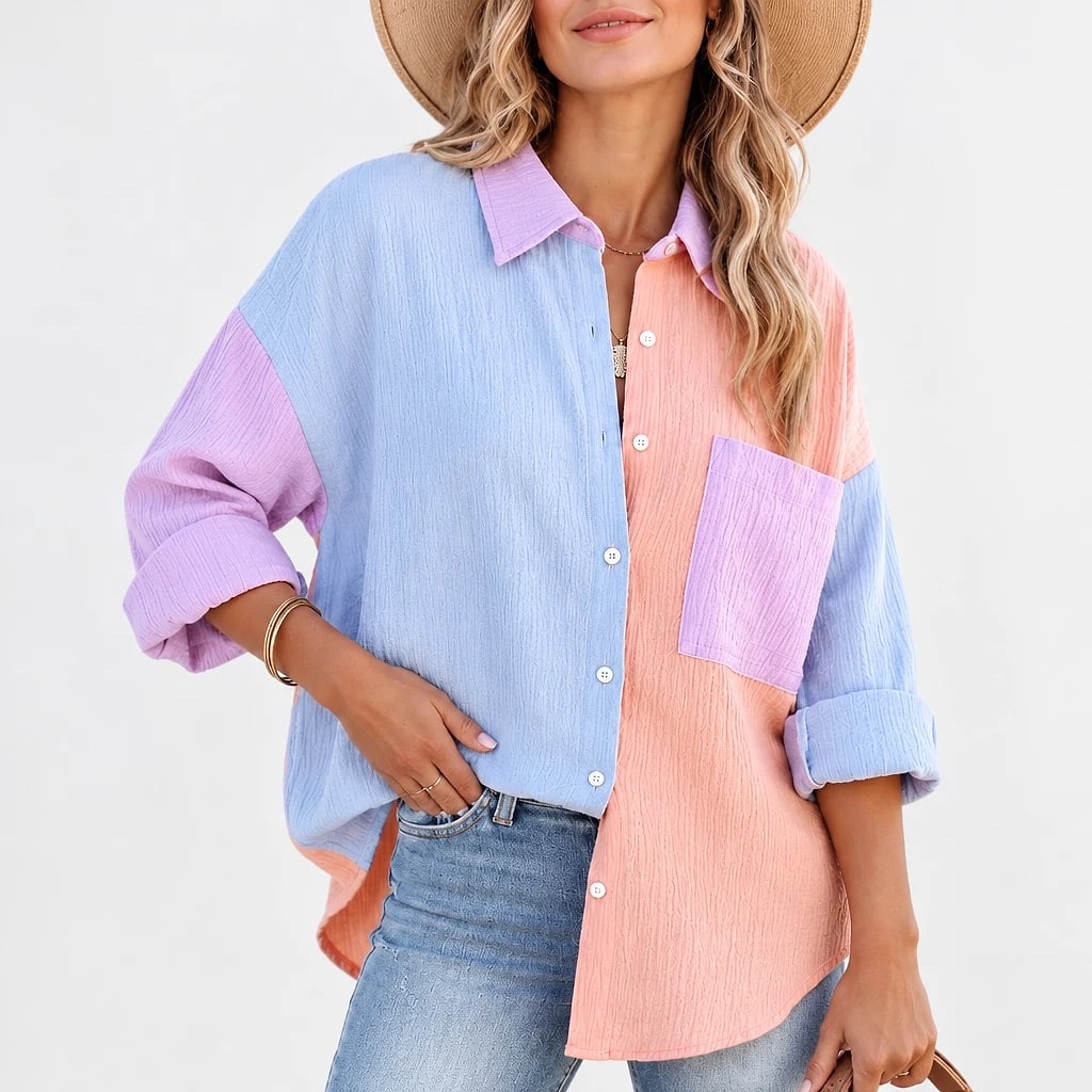 Juniver – Colour Block Blouse