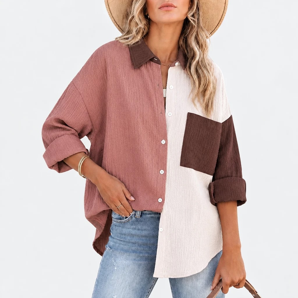 Juniver – Colour Block Blouse