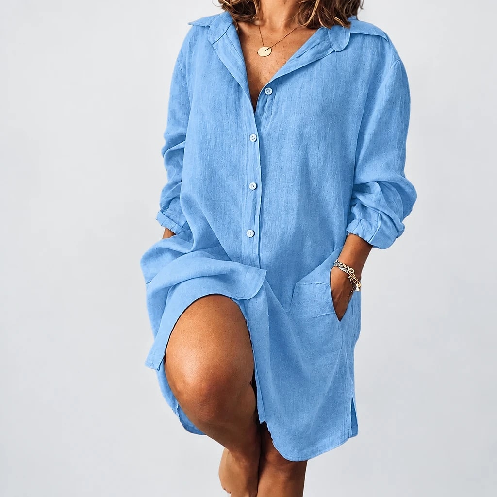 Linvera – Casual Linen Blouse