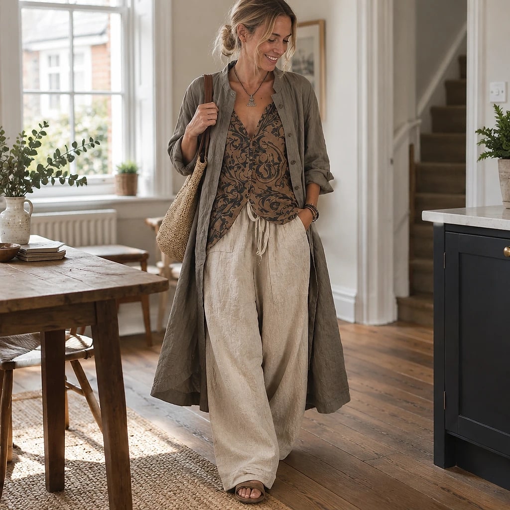 Liorenne – Natural 3-Piece Linen Set