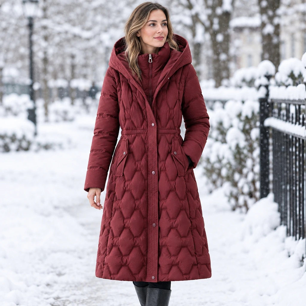 Lizza – Longline Hooded Down Coat