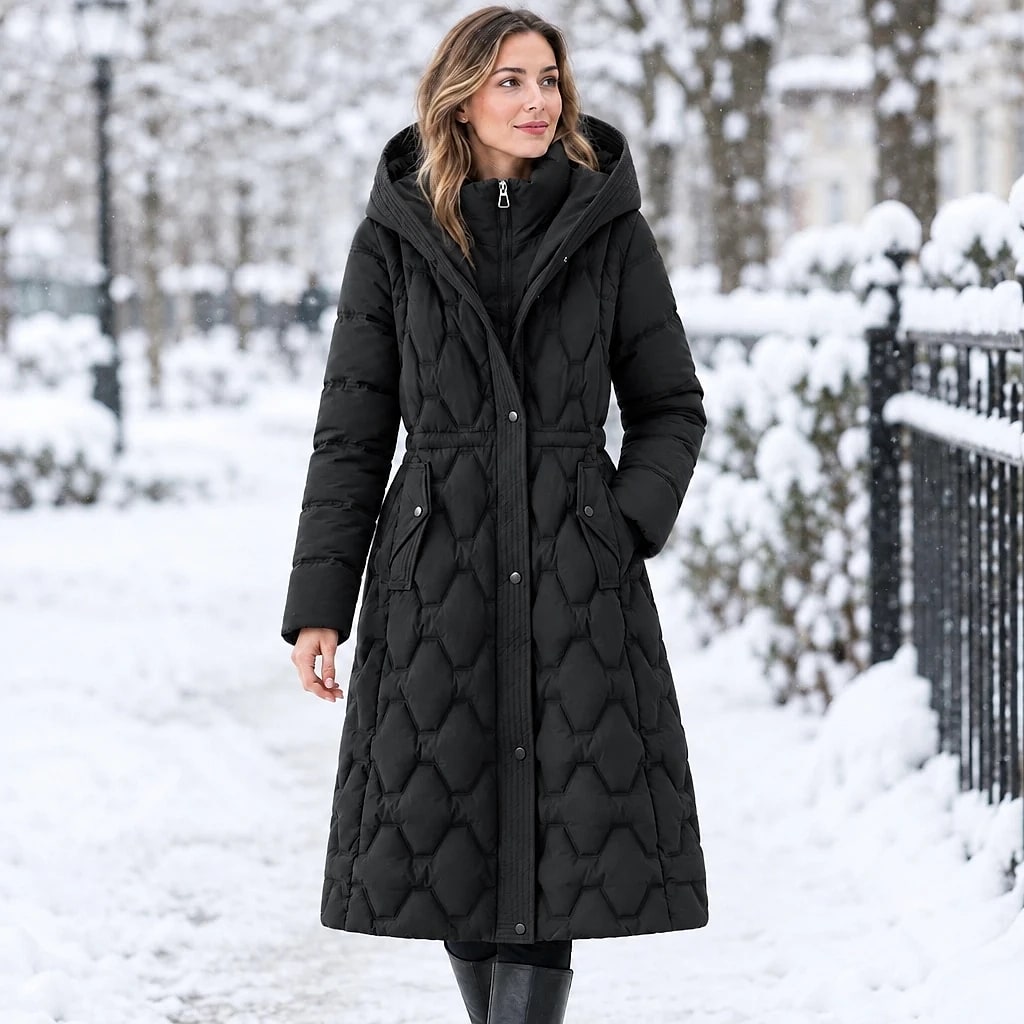 Lizza – Longline Hooded Down Coat
