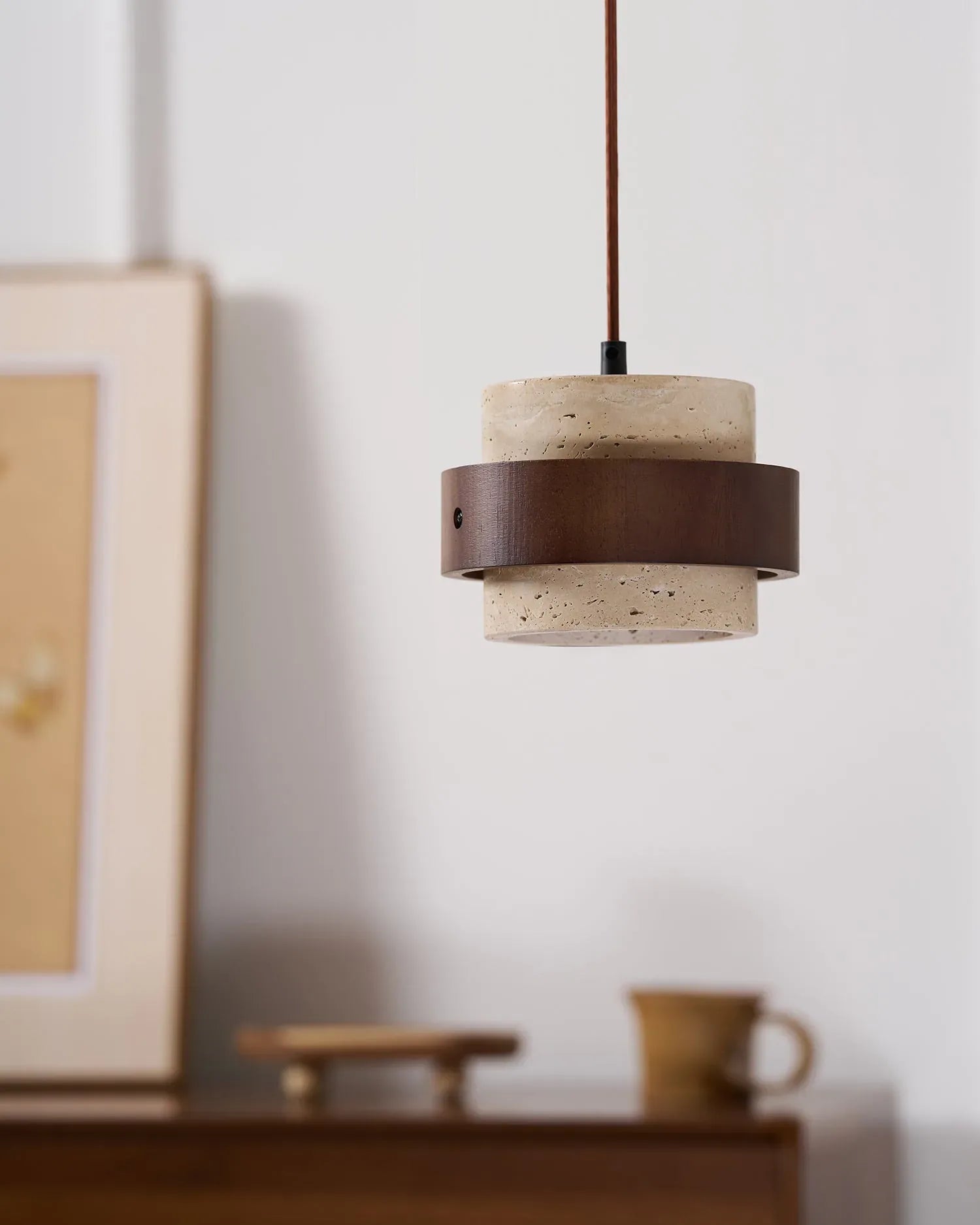 Greek Pendant Light Travertine