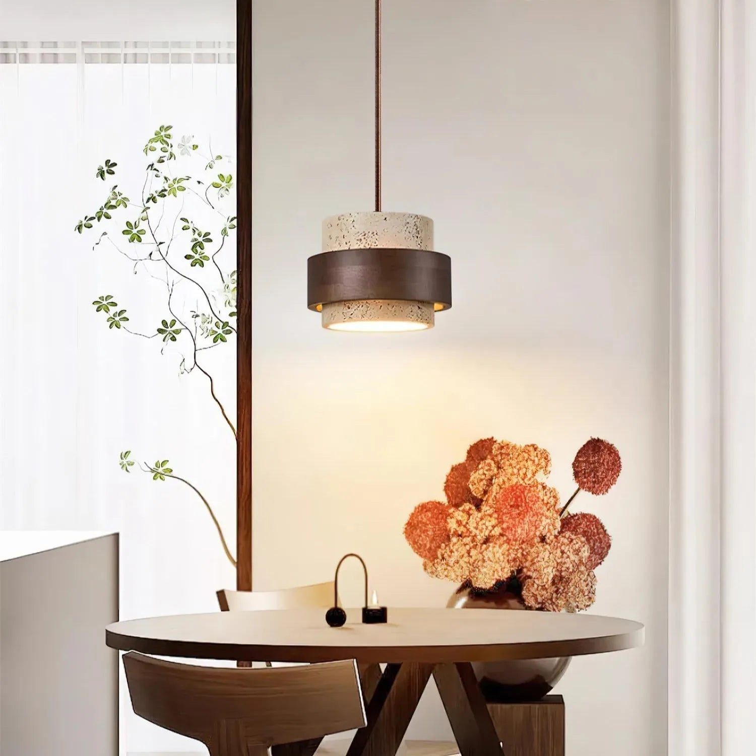 Greek Pendant Light Travertine