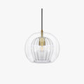 June Glass Globe Pendant Light Clear & Amber