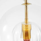 June Glass Globe Pendant Light Clear & Amber