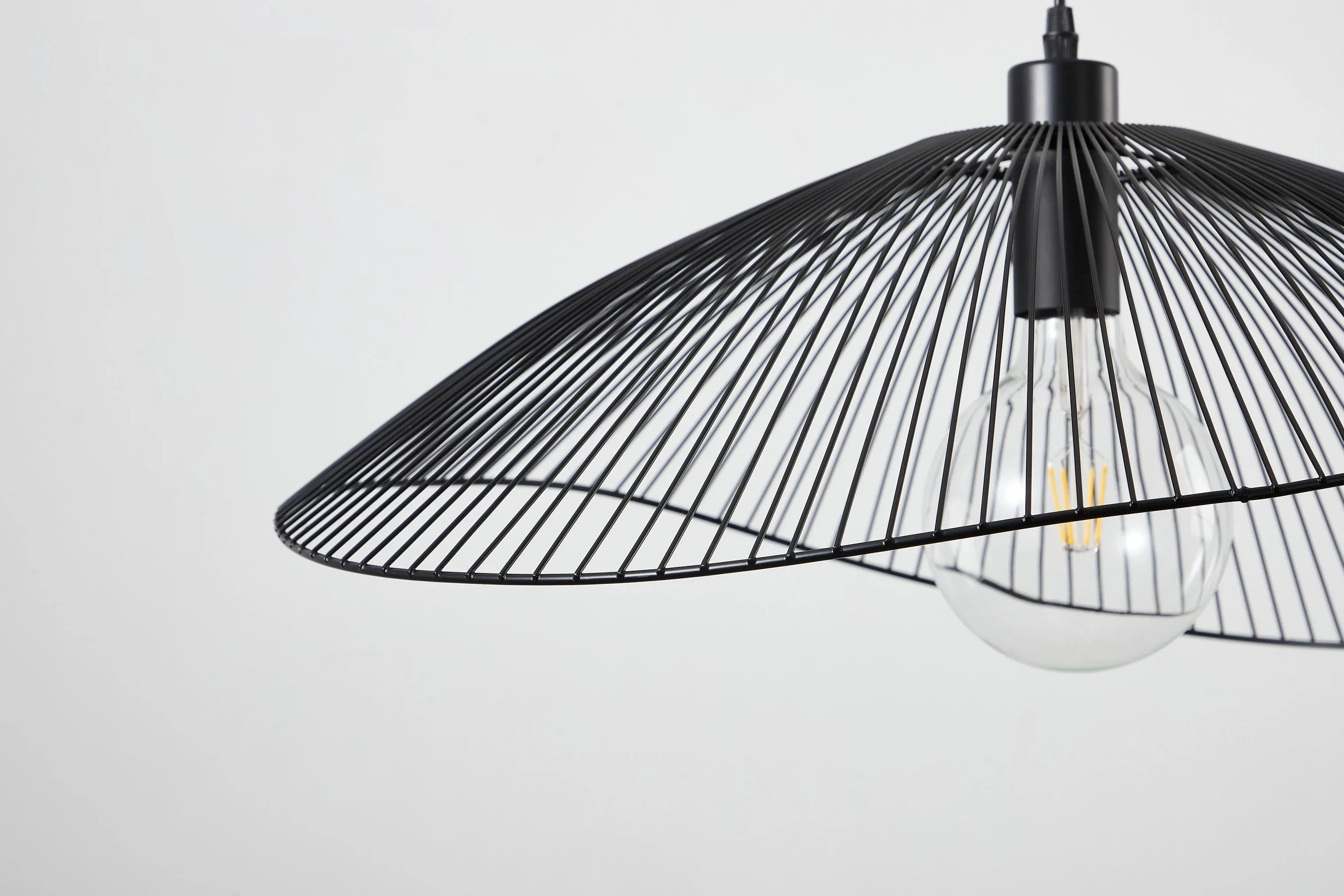 Warwick Pendant – Black Wire Dome Shade
